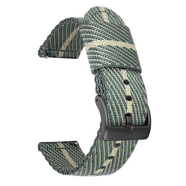 För Seiko Klockor Swordfish Tvådelad Canvas Snabbfäste Rem 18/20/22/24MM Green Rice 24MM