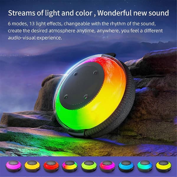 LED Lys RGB Bluetooth Høyttaler