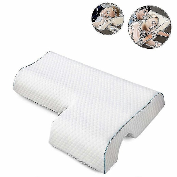 1 stk. Buet Pute med Langsom Tilbakeføring Minne Skum for Par - Anti-trykk Håndpute for Left Arm