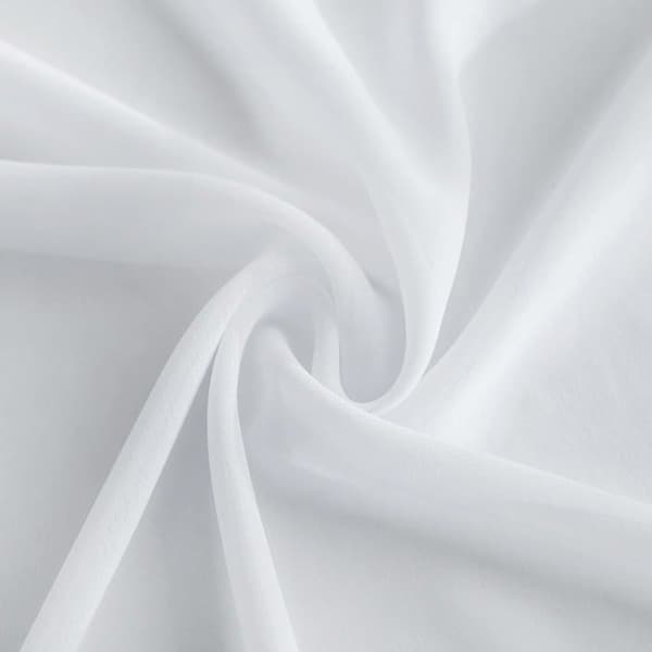 Bordløper til bryllup, bursdag og andre feiringer, 300 x 70 cm, chiffon, hvit