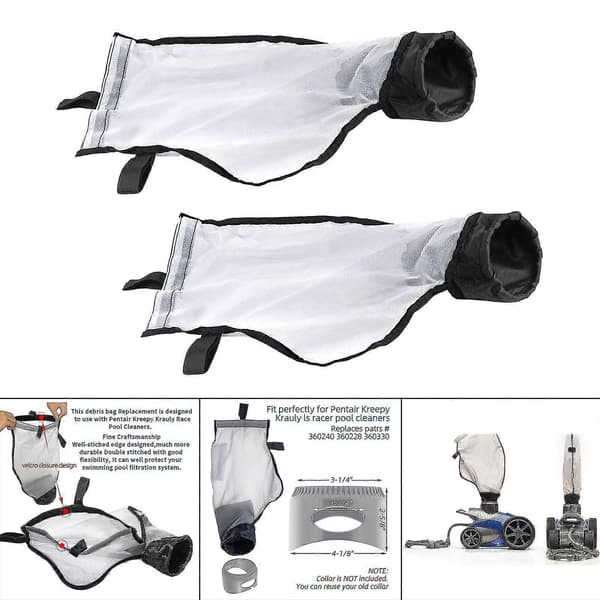 2x Poolrenser Filterpose Erstatningsnet til Pentair Racer Ls 360330