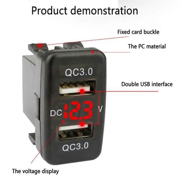 Bil Dual USB3.0 Hurtig Opladnings Biloplader til