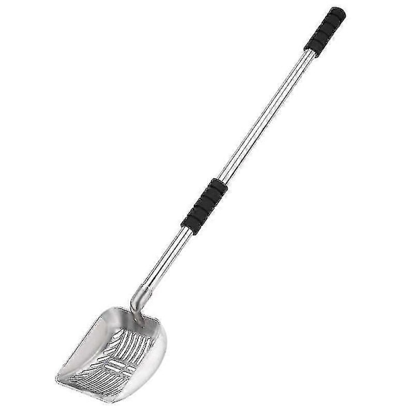 Löstagbar Kattsandsspade i Metall Djup Skyffel Halkfritt Skumvadderat Grepp Långt Handtag Sikt Dog Kitty Pooper Scooper Husdjurstillbehör