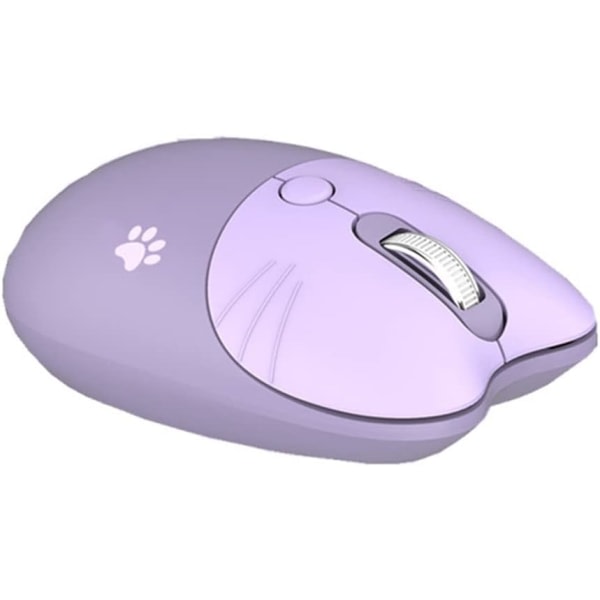 Langaton hiiri Söpö tietokoneen hiiri 1600 DPI Vähemmän kohinaa Kannettava USB hiiri Langaton hiiri PC:lle Kannettava tietokone MacBook Girl Gift (violetti)