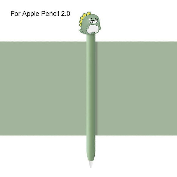 Kawaii Söta Mjuka Silikonfodral för Apple Pencil 1 2 Gen Fodral Tablet Touch Pen Stylus Skydd Anti-fall för Apples Pencil 1:a/2:a 2nd Case Dinosaur