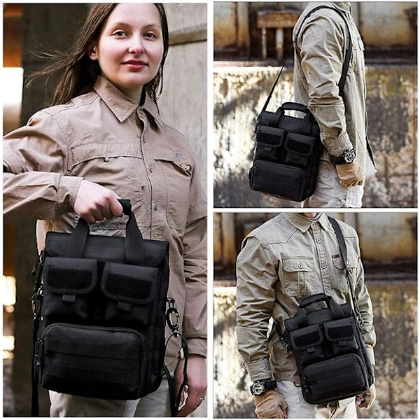 Taktisk Sling Bag för Män Militär Axelväska Vattentät Messenger Bag för Arbete Resor Camping Vandring
