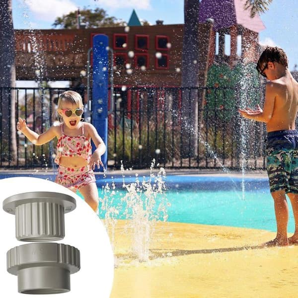 Set med 2 kraftiga adaptrar för sommarpoolfontäner, poolslangar och fontänmunstyckeskopplingar