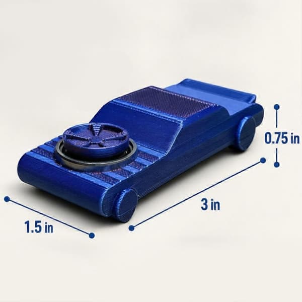 Fickdriftbil Leksak - Skrivbordsstresslindring Dynamisk Drift Dubbel Fidget Blue 1set