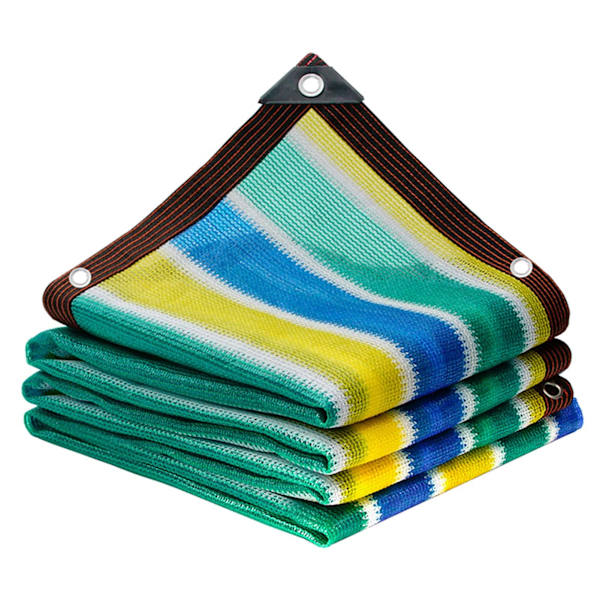 Rektangulært skyggenet, lysefarvet udendørs markise/skyggenet til swimmingpool/garage/skygge Multicolor 4mx4m