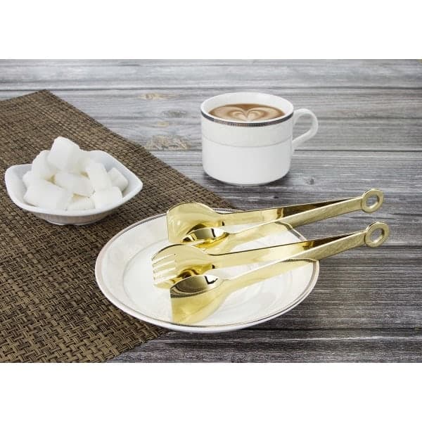 Premium Små Serveringspinner - 15 cm Appetittpinner i Rustfritt Stål, Sett med 4