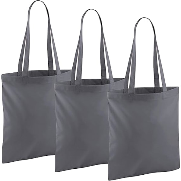 Premium Naturlig Bomulls Shopping Tote Bag Ekologisk Återanvändbar Blank Shopper Perfekt för Hantverk Dekorera och Tryck