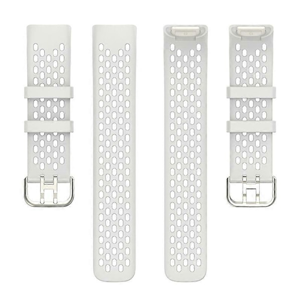 Blød Silikone Sports Udskiftningsurrem med Åndbare Huller til Fitbit Charge 6/5 Multicolor Style F