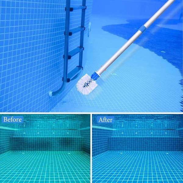 Runde hjørnepoolbørster til rengøring af pools, til pooltrapper, badekar, fliser, hjørner