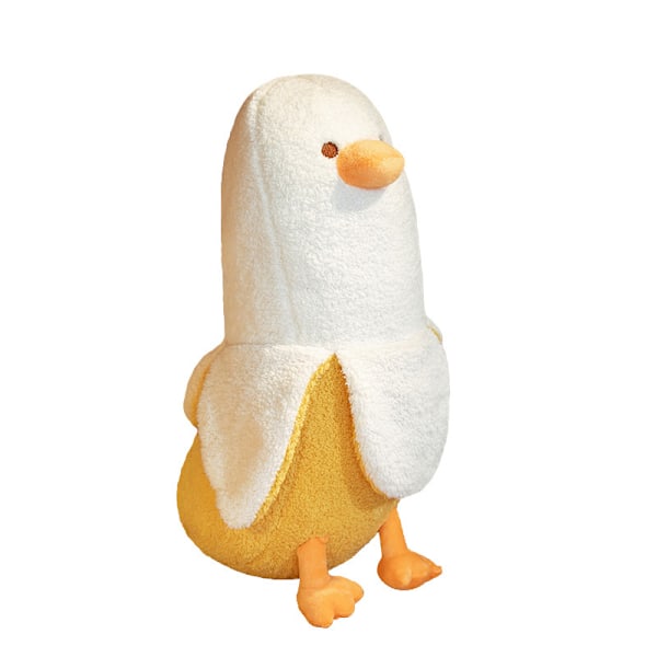 Banan-Anka Plyschleksak, Plushies Kawaii Tillbehör Söta Anka Banan Fylld Djur Kudde Present till Flickor Kvinnor (50cm)