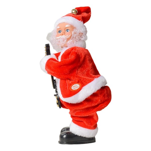 Elektrisk Julenisse Twerking Eldre Dukke Rumpe Ristende Julefigur Dansende Julemusikk Leke for Festutstyr Juledekor Qinghai B