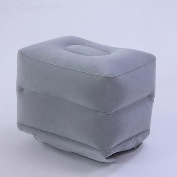 Oppustelig Flyvemaskine Fodstøtte Højdejusterbar Slidstærk Blød Bredt Anvendt Foldbar Bærbar light grey