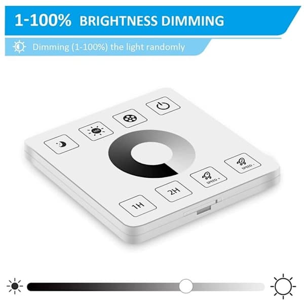 RF Touch Screen lysdæmpercontroller til enkeltfarvet LED-strip lys DC5-24V 30A