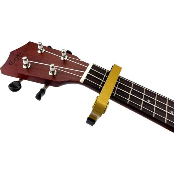 Snabbkopplingscapo för gitarr, capo för akustisk gitarr, klassisk gitarr, elgitarr, ukulele, bas, banjo (guld)
