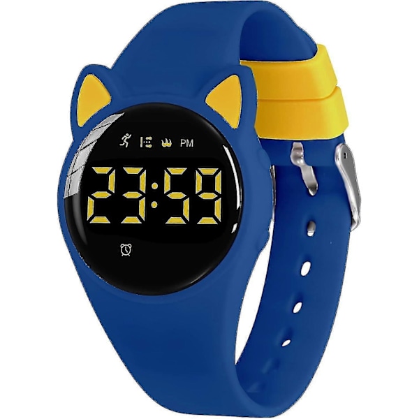 Barnklocka, Digital Klocka Kompatibel Med Pojkar Flickor, Sportklocka Med Fitness Tracker, Väckarklocka, Stoppur, Ingen App Och Vattentät, Klocka Kompatibel 22-BlueYellow-Y