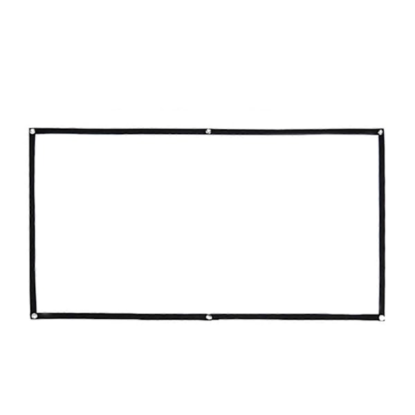 16:9 Enkel Bærbar Projektorskjerm Polyester Sammenleggbar Veggmontert Projektorskjerm for Hjemmet 60 inch