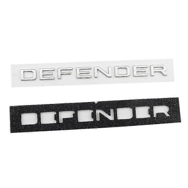 3D Abs Defender -tunnus kirjaimet auton etukannen takaluukun merkkitarra Land Rover L663 Trx4 Trx 4 110 2020 2021 -lisävarusteille Rear Matt Silver 2020-2023