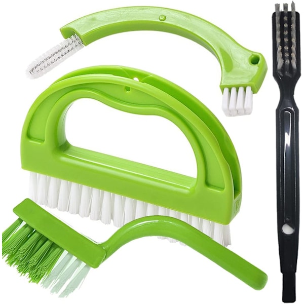 Tile Joint Brush 4 in 1 Joint Scrubber Multifunction Kitchen Bathroom Cleaning Brush Grout Mould Cleaner Brush Green