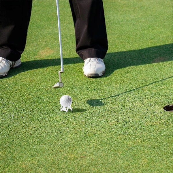 Golfpeggar i plast för hemmasimulator, golfpeggar för utomhus- och inomhusbruk, simulatorövning, träningsmatta, golfpeggar-ZZY White
