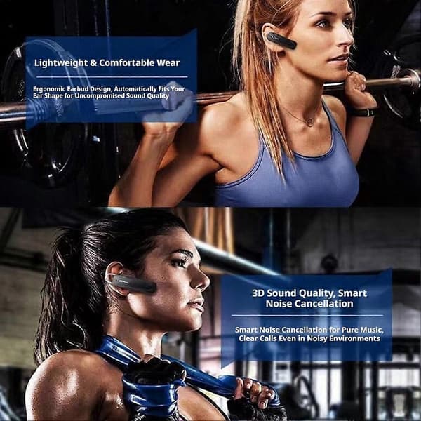 Mini Bluetooth Headset Trådløs Ørekrog Universal Synkronisering Til Ios/Android Klar Lyd Ergonomisk Pasform White