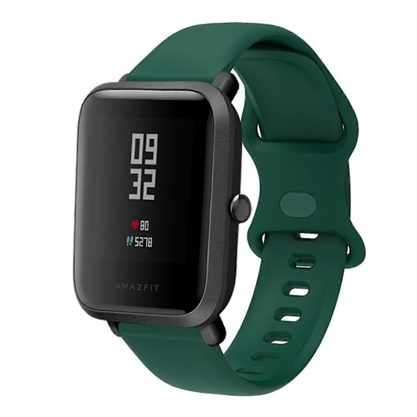 20 mm Universal Silikone Urrem Udskiftning til Samsung Galaxy Watch Active/Active2 40 mm/Watch 42 mm/Huami Amazfit GTR (42 mm)/Garmin vivoactive Blackish Green