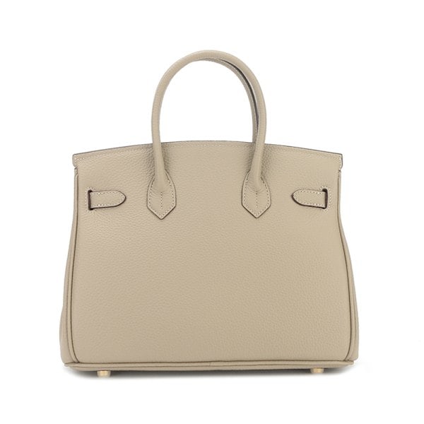 Damhandväska i läder Första Lagret Nappa Tote Väska Pendlar Crossbody Handväska Khaki (white line) No. 20 (20x10x15cm)
