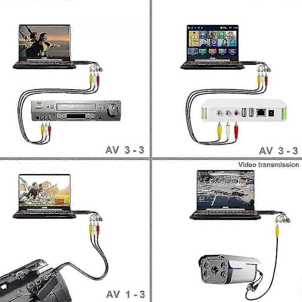 Vhs Till Digital Konverter Videoinspelningskort Konverteringsadapter, Vhs Till Digital Usb-grabber Stöd Ntsc Pal Secam Usb 2.0 Videoadapter YOY