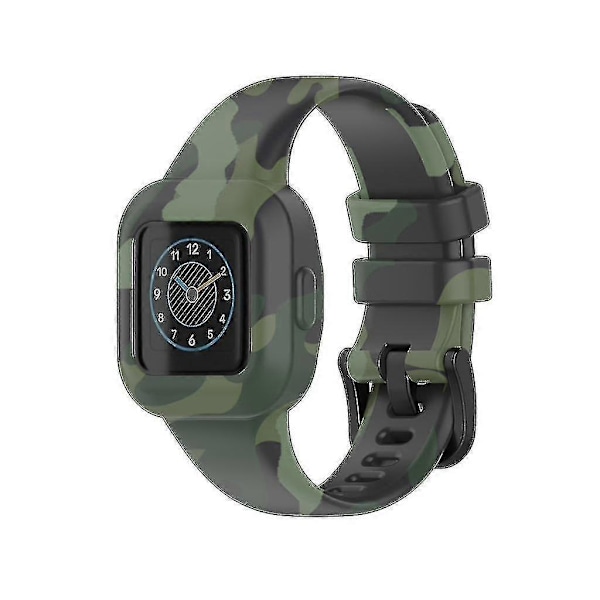 Til Garminfit Jr 3/garmin Vivofit Jr 3 Åndbar Rem Svedtæt Anti-ridse H Camouflage Green