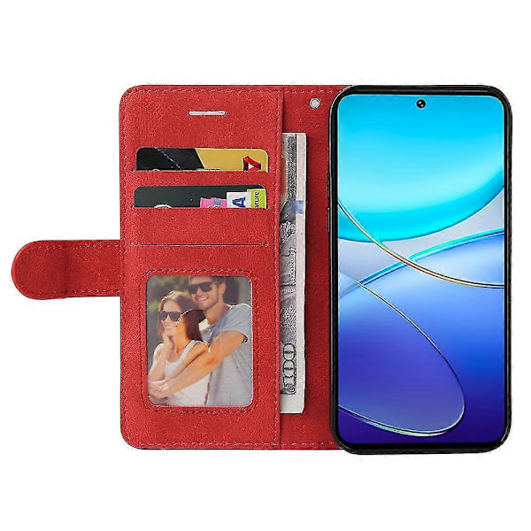Nahkakotelo vivo V40 SE 5G/ Y200e 5G -kotelolle Lompakko Väri Liitos Puhelinkuori Red