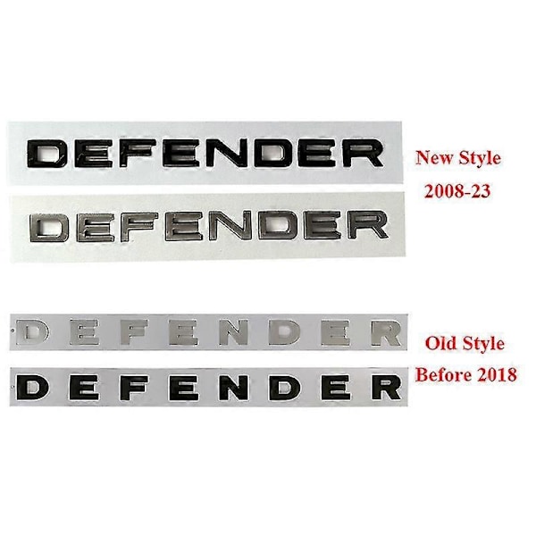 3D Abs Defender -tunnus kirjaimet auton etukannen takaluukun merkkitarra Land Rover L663 Trx4 Trx 4 110 2020 2021 -lisävarusteille Front Matt Black 2020-2023