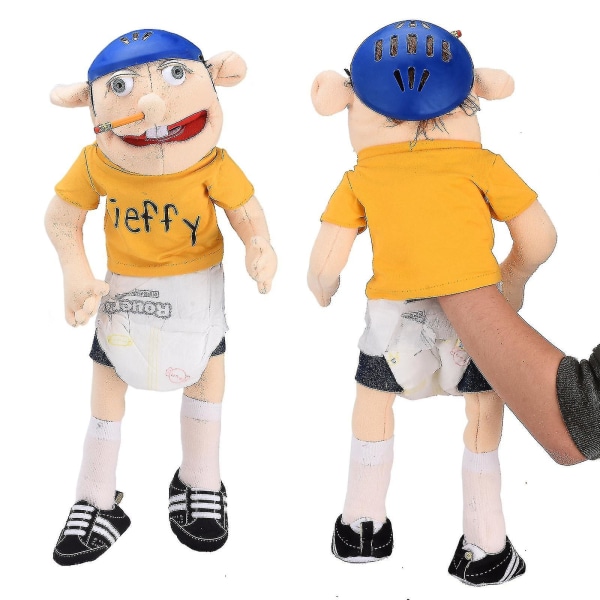 50 % tilbud 60 cm Jeffy Puppet Jeffy Hånddukke Plysj Leketøy Utstoppet Dukke Barn Bursdagsgave Leke Nytt