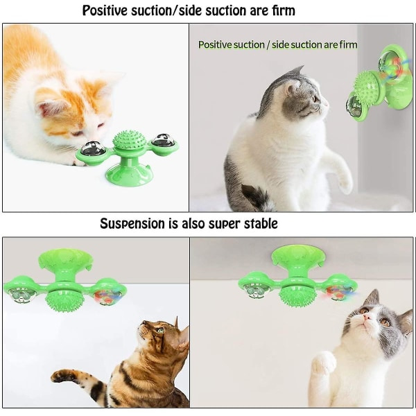 Väderkvarn Kattleksak Snurrande Bord Katt Spinnande Leksak