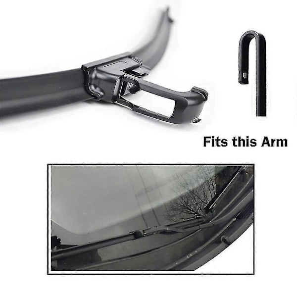 Torkarblad Fram & Bak Torkarblad Set Kit För Dacia Renault Sandero Mk2 2012 - 2014 Vindruta Vindruta Fönster 22\"20\"11\"