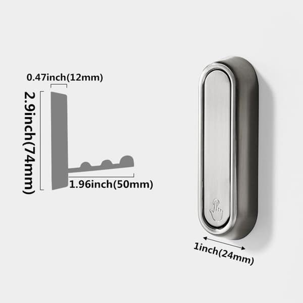 4-pack vikbara väggkrokar i zinklegering – borstad nickel, dolda och korrosionsskyddade