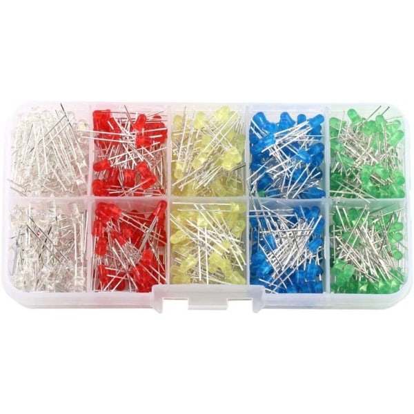 3mm color diode 500pcs 3MM 5MM LED light emitting set