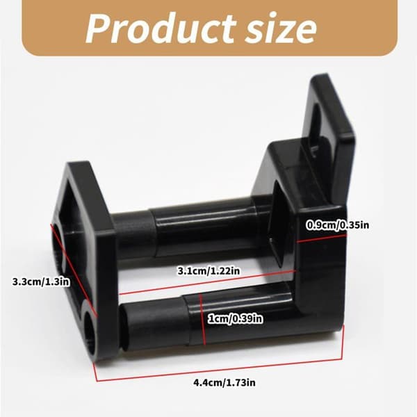 Justerbar nylon skydedørsguide - sort gulvguide, anti-sving, installationssæt
