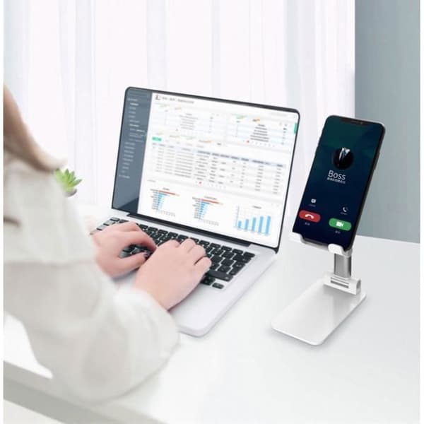 Stativ - Høyde- og vinkeljusterbart telefon-/nettbrettstativ