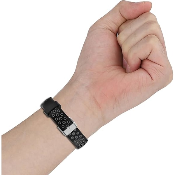 Smartwatcharmband Kompatibel med Xiaomi Mi Band 8, Silikonarmband, Ersättningsarmband, Armbandsslinga, Tillbehör black blue