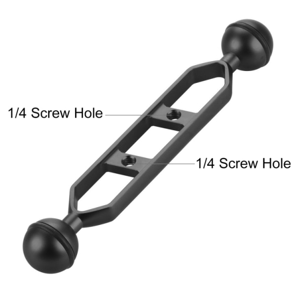 7.0 tum 17.7cm Dubbelkulaarm i Aluminiumlegering, Kuldiameter: 25mm Black