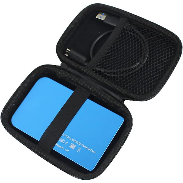 Kova kotelo kannettavalle ulkoiselle SSD-levylle, suojaava matkasäilytyslaukku, kiintolevykotelo HDD-kotelo 2,5\" levyille