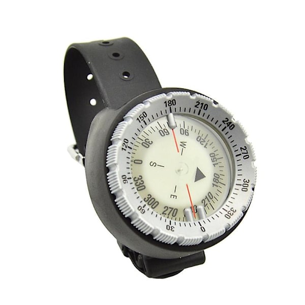 Undervanns 50m Dykking Kompass Navigator Digital Scuba Selvlysende Balansert Klokke Gray