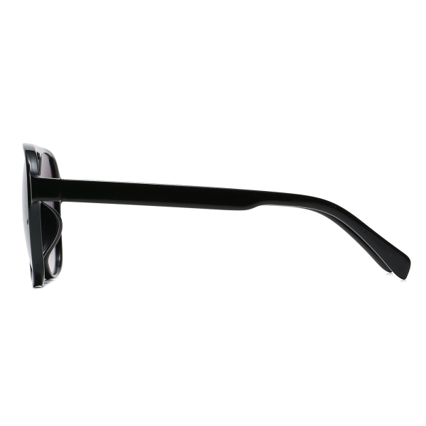 Retro dobbeltbro rektangulære solbriller - for kvinner menn Square Night Vision UV400 beskyttelsesbriller for kjøring