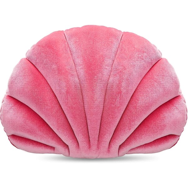Pink ocean princess shell dekorativ pude college stil værelse dekoration soft shell form stol pude muslingepude (34*25cm)