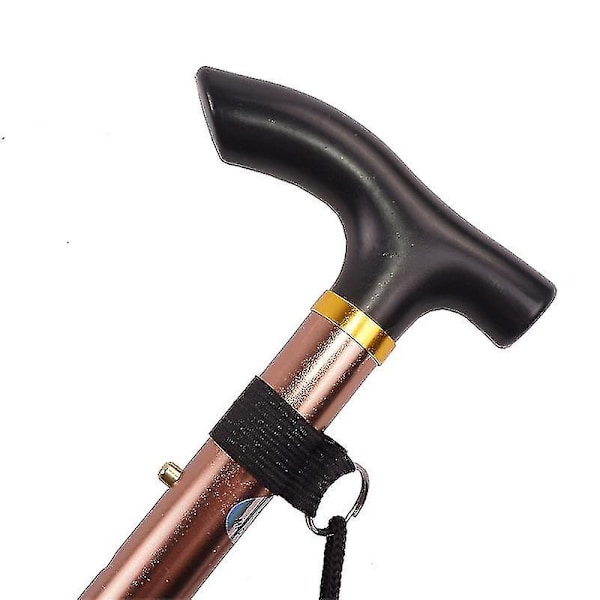 Justerbar Foldbar Vandrestav Skridsikker Base Vandrestave Aluminium Legering Sammenklappelig Stok 1 stk Høj Kvalitet gold