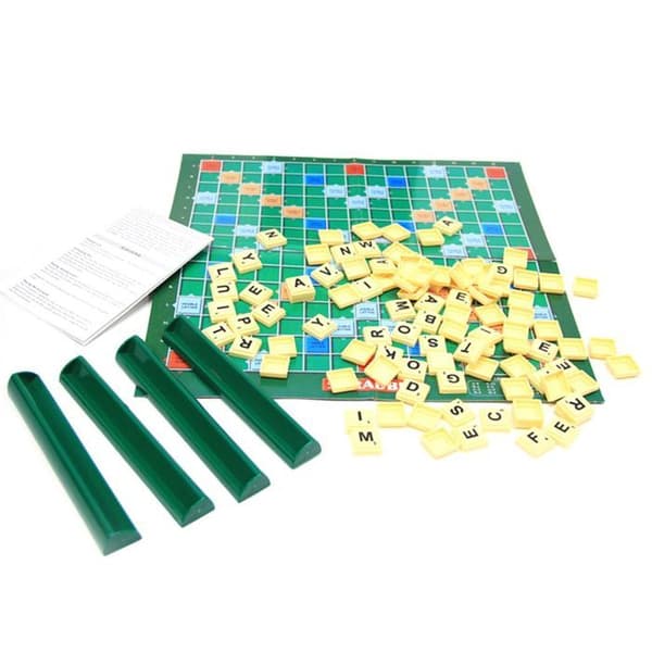 Scrabble brettspill, 3D, pedagogisk, for 2 til 4 spillere, bærbart