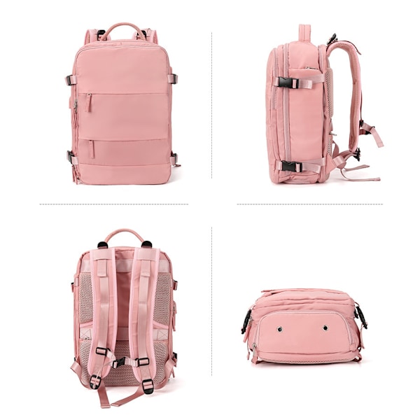 17 tommer USB Opladning Gymnastiktaske Dame Tør Våd Rygsæk Nylon Kvinde Studerende Skuldertaske Skole Laptop Rygsæk A
